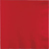 250-Count Touch of Color 3-Ply Paper Dinner Napkins, Classic Red