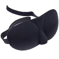 Best Quality Soft Comfortable 100% Polyester Sleeping / Sleep / Eyes Mask / Shades / Blindfold In Black With Stretch Band / Strap By VAGA®