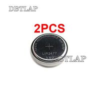 DBTLAP 2 PCS 3.6V LIR2477 Rechargeable Coin Button Cell Battery can Replace CR2477