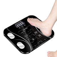 Body Fat Scale, Smart BMI Digital Bathroom Wireless Weight Scale, Body Composition Analyzer, Health Monitor High Precision Measuring Weighing Floor Scale (Black)