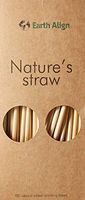 Compostable Drinking Straws – 8.5 Inches Beverage All-Natural Wheat Straws – Biodegradable Non-Polluting Straws – Eco Bulk of 100 Long Straws – Safe & Non-Dye Nature’s Straws by Earth Align