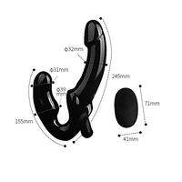 Silicone Massage Black Ṽịbṙàňtors for Women Double Penetration Stŗapon Did^lo Ṽịbṙàňtor Àmàl Plųg Stŗap On Intimate for Couples Tight Design