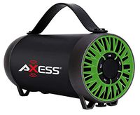 Portable Bluetooth Speaker with USB, Aux 3.5mm, FM Inputs & Rechargeable Battery, Axess SPBT1056 Green Indoor/Outdoor Wireless Speaker