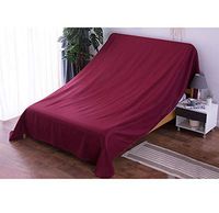 Solid Color Furniture Dust Cloth, Sofa Dust Cloth Cover Ash Cloth Bed Dust Cover Dust Cloth Large Cloth Cloth Gray Cloth Household (Color : Wine red, Size : 120200cm)