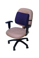 Essential Medical Supply Molded Lumbar Cushion with Elastic Positioning Strap in Navy