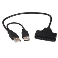 USB 2.0 to SATA 7+15 Pin Adapter Cable for 2.5" HDD Hard Disk Drive
