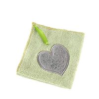 Creaon Cleaning Cloth Water Absorbent Microfiber Fast-Drying Wipes Rag for Kitchen Car Windows（Green）