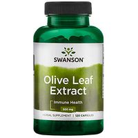 Swanson Olive Leaf Extract Supplement: 500 MG Olive Leaf Extract Capsules with 20% Oleuropein - Antioxidant Rich for Immune Support and Cardiovascular System Health - 120 Capsules