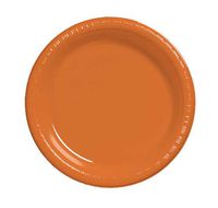 Creative Converting Sunkissed Orange Luncheon Plate, Plastic Solid (12pks Case)