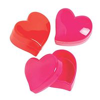 Mini Plastic Heart Shaped Container (24 pack) Valentine's Day Party Supplies