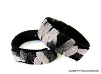 Acupressure Anti Nausea Bracelets (Pair) B/W (x-Large 9.5")