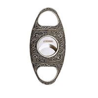 LUBINSKI Cigar Cutter Stainless Steel Double Blade Guillotine Scissors Pocket Size Smoke Knife Exquisite Engraving Patterns,Packed With Nice Gift Box