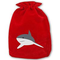 Merry Christmas Gift Bag from Santa Gift Socks Sack for Kids Presents Xmas Bag for Self Personalization Shark Perspective Fin Gray