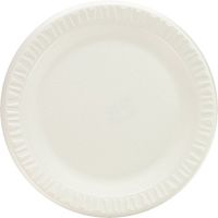 Dart 9PWCR 9 in White Unlaminated Foam Plate (Case of 500)