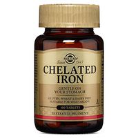 Solgar - Chelated Iron Tablets 100 Count, Promotes red Blood Cell Production & Produces Healthy Energy - 2 Pack