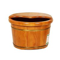 Thicken Wooden Tub Foot Tub，Solid Wood Foot Soaking Barrel Foot Spa Wooden Tub，Foot Tub，Thick Wood Massage Foot Bath Barrel