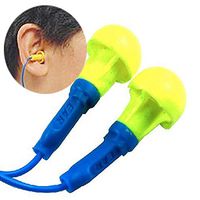Jenny.Ben New Soft Foam Wired Earphone Ear Protector Reusable Hearing Protection Noise Reduction earplugs Sleep Earmuffs 2 Pairs