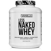 Less Naked Whey Vanilla Protein – All Natural Grass Fed Whey Protein Powder + Vanilla + Coconut Sugar- 5lb Bulk, GMO-Free, Soy Free, Gluten Free. Aid Muscle Growth & Recovery - 61 Servings