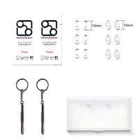 Soft Silicone Nose Pads and Air Chamber Nose Pads Set, Eyeglasses Repair Kit, 3 in 1 2pcs Screwdriver and Disposable Eyeglasses Cleaner Tissues.(Air 13mm 3 Pair + Silicone 13mm 3 Pair)