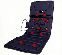 Full Body Massage Mattress with Soothing Heat Therapy Multi-Function 8 Sets of Motor Electric Infrared Heating Elderly Home Pressure Massage Bag Massage Pad Navy Blue?165X57X3CM