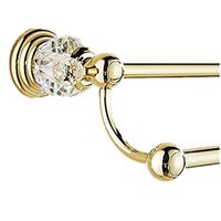 AUSWIND Antique Gold Double Towel Bar Brass & Crystal Wall Mounted Bathroom Accessory XH