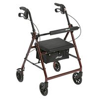 Drive Medical Poly Fly Light Weight Transport Chair Wheelchair with Swing Away Footrests 18" Seat