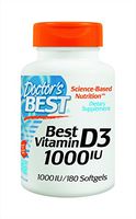 Doctor's Best Best Vitamin D3 1000 IU, Softgel Capsules, 180-Count