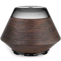 ASAKUKI 3D Essential Oil Diffuser, 200ml Wood Diffuser with Soothing 7 Color LED Nightlight, Natural Resin Aroma Diffuser with Extra Quiet Whisper Operation and Waterless Auto-Off