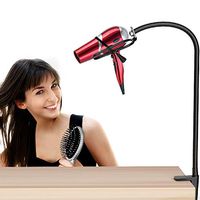 HOSOM Dryer Stand Hands Free, Stainless Steel Heavy Duty Table Blow Dryer Holder 360 Degrees Rotation with Adjustable Clamp for Hair Styling, Pet Grooming