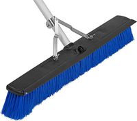 Carlisle 3621962414 Sweep Complete Aluminum Handle Floor Sweep with Squeegee, Plastic Bristles, 24" Length, 3" Bristle Trim, Blue (Case of 6)