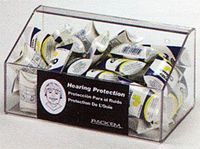 Horizon Manufacturing 5137 60-Pair Foam Ear Plug Tray Dispenser No Lid - Clear Plastic