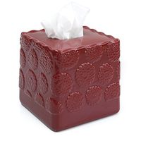 Allure Stella Red Ceramic Square Tissue Cover