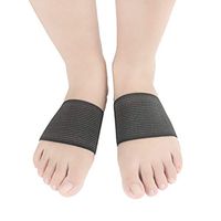 SUPVOX Plantar Fasciitis Foot Arch Support Sleeve Compression Flat Feet Support Brace Copper Elastic Foot Band Orthotics Massage Insoles Pads for Men and Women Size L