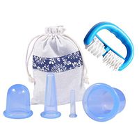 Massage Cup - Silicone Anti Cellulite Cup, Vacuum Massage Cups, with Massage Roller, Suction Cupping Massage