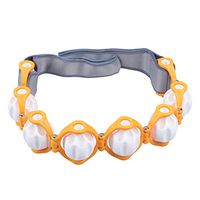 Exceart Body Massage Roller Rope Muscle Roller Strap Portable Handheld for Back Shoulder Neck Foot Trigger Node Rolling Balls Self Massager Equipment Tool Orange
