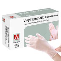 Squish Disposable Gloves, Clear Vinyl Gloves Latex Free Powder-Free Glove PVC Cleaning Health Gloves for Kitchen Cooking Cleaning Safety Food Handling, 100PCS/Box, Ship from USA