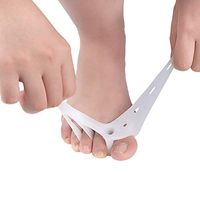 PASDHZK 2 Pieces/Set of Silicone Toe aligner Three-Hole Toe Separator Thumb valgus Protector Regulator valgus Protector