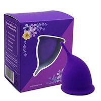 LWWOZL Menstrual Cup|Reusable Period Cup |Tampon and Pad Alternative | Heavy Flow |Large (Color : Purple, Size : 1.9×1.93×0.75in)