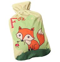 2L Rose Red Color Hot Water Bottle + Cute/Lovely Panda Style Fleece Cover