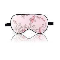 uxcell Natural Silk Sleep Eye Cover Super Soft Smooth Blindfold for Sleeping Eye Cover Travel Naps,Pink Rose