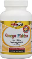 Vitacost Omega Fishies for Kids - 200 mg DHA per Serving - 120 Chewable Softgels