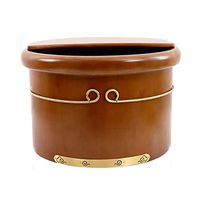 Foot Tub ，Natural Wood Household Foot Bath Barrel，Thickened Foot Bath with Lid,22cm high Foot Soak Barrel