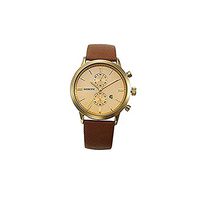 Clearance! Charberry Mens Swiss Five-Pin Watch Casual Waterproof Date Leather Military Gift Watch (D)