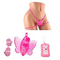 Yundidi Strap On Multi-Speed Vǐbrating Soft Hollow Strap On Plug with Butterfly-Shaped Shell and Remote Control Function Pink