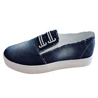 Women's Loafers Canvas Shoes,Ladies Casual Slip On Flat Boat Shoes Comfort Soft Denim Sneakers