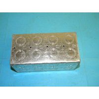 Crouse-Hinds TP693 Steel Screw-On Mount 4-Gang Masonry Box 7-3/8 Inch x 3-3/4 Inch x 3-1/2 Inch