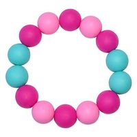 Chewy Kids' Sensory Fidget Bracelets - Chewelry by Munchables (Fuchsia/Aqua/Pink Small)