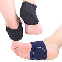 Plantar Fasciitis Therapy Wrap，Vkermury Heel Foot Pain Arch Support Ankle Brace Insole Orthotic (Blue Arch Sleeve and Black Heel Wrap)
