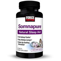 Force Factor Somnapure Natural Sleep Aid With Melatonin, Valerian, & Chamomile, Non-Habit-Forming Sleeping Pill, Fall Asleep & Stay Asleep, 60 Count (Packaging May Vary)