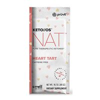Pruvit Keto//OS NAT Caffeine Free, BHB Salts Ketogenic Supplement - Beta Hydroxybutyrates Exogenous Ketones for Fat Loss, Workout Energy Boost Through Fast Ketosis. 20 Sachets (Heart Tart)